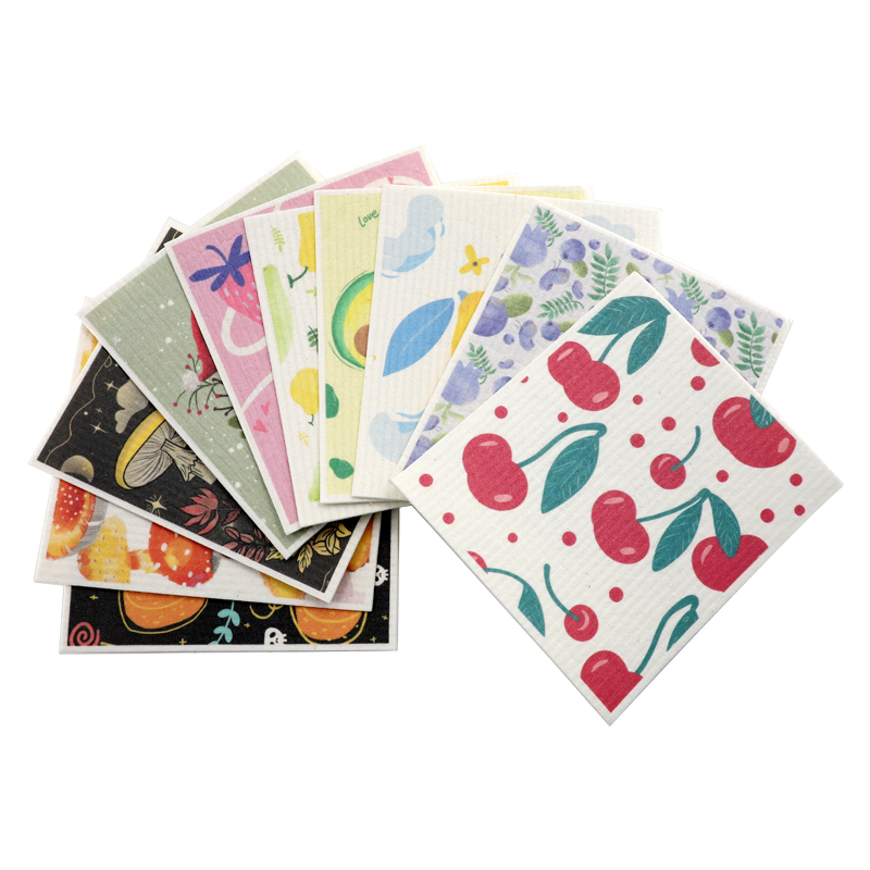 Kuiva ja märkä kaksikäyttöinen painettu räätälöity kuviollinen selluloosarätti