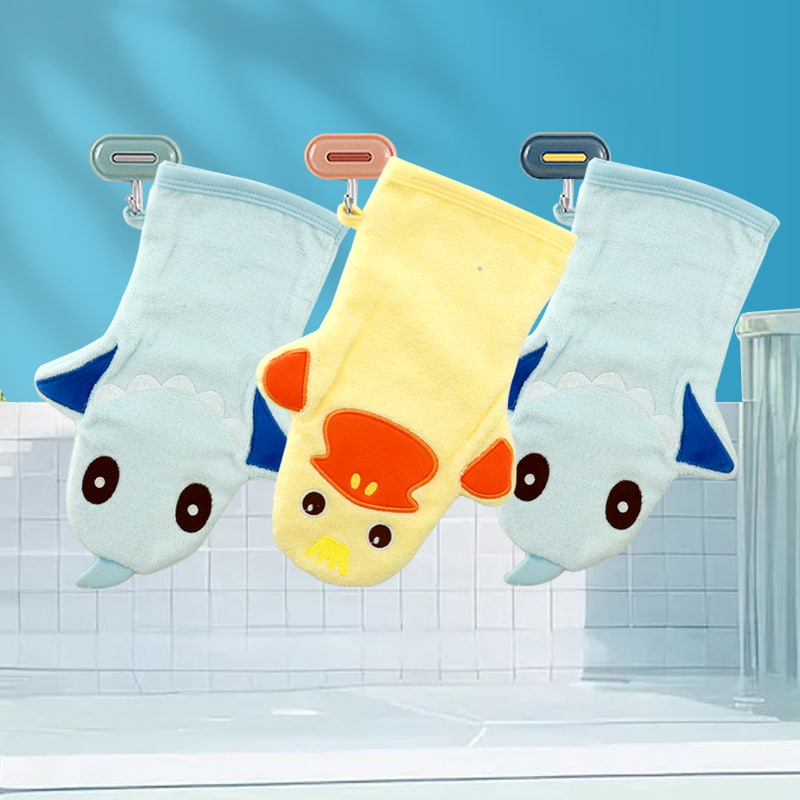 Käsipyyhe roikkuva paksuuntunut nukke imukykyinen nopeasti kuivumaton, irtoamaton pieni neliöpyyhe lasten sarjakuva pehmeä